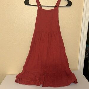 Old Navy Girls Medium Burnt Orange Linen Blend Sundress/Maxi Dress Sz 8